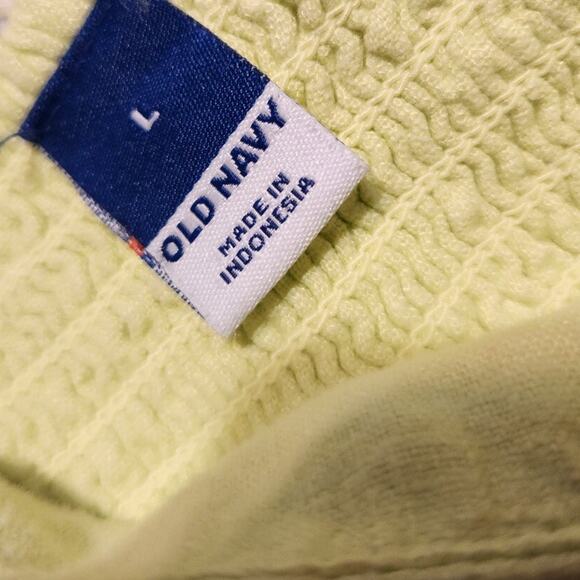 Old Navy Large $35 Chartreuse Lime Linen Cami Mini Dress Summer Bright - Picture 8 of 10